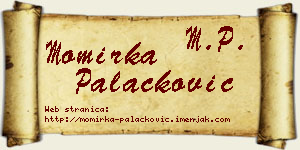 Momirka Palačković vizit kartica